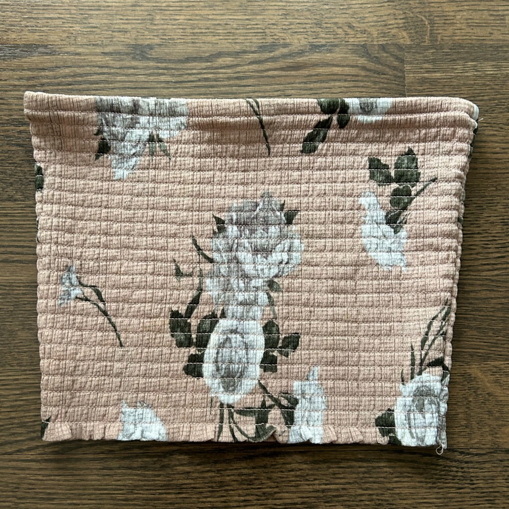 Floral strapless top from Dynamite